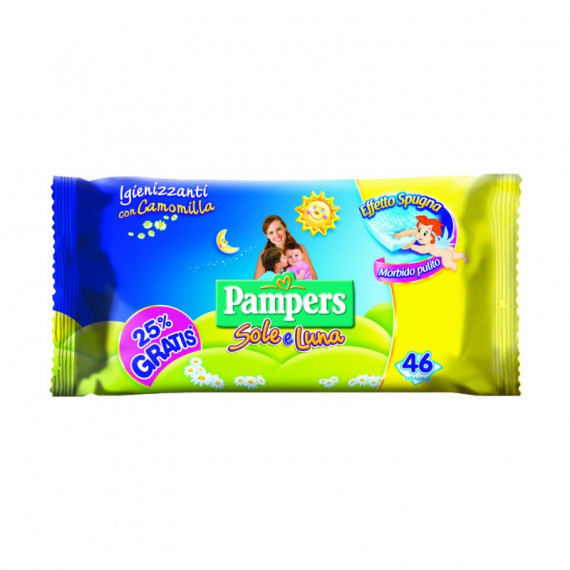 PAMPERS SOLE  LUNA SALVIETTINE UMIDIFICATE X46