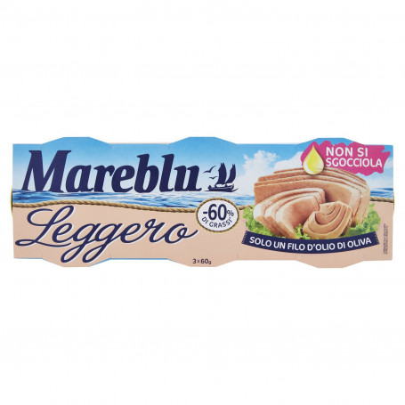 MAREBLU TONNO LEGGERO SOLO UN FILO D'OLIO DI OLIVA 3X60 GR.