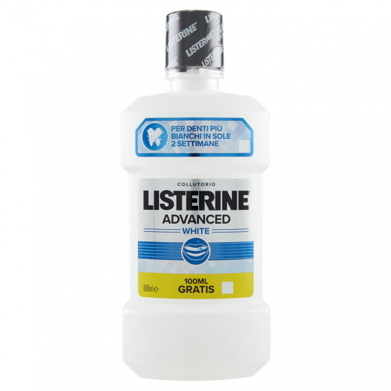 LISTERINE COLLUTORIO ADVANCED WHITE 500 ML E 100 ML GRATIS