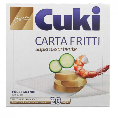 CUKI CARTA PER FRITTI 20 FOGLI