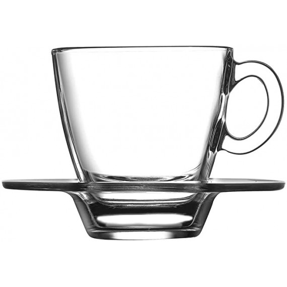 PASABAHCE AQUA SET TAZZA CAFFE E PIATTINO PEZZI 6