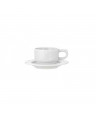 LUBIANA ARCADIA BIANCO TAZZA CAFFE COLAZIONE IMPILABILE CON PIATTO CL.8 PEZZI 6