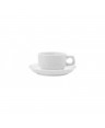 LUBIANA AMERICA/KASZUB-HEL BIANCO TAZZA CAFFE CON PIATTINO IMPILABILE CL.9 PEZZI 6