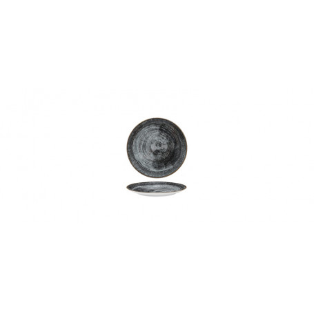 SATURNIA BLACK ROUND PIATTO PIANO Ø CM.28 PEZZI 6