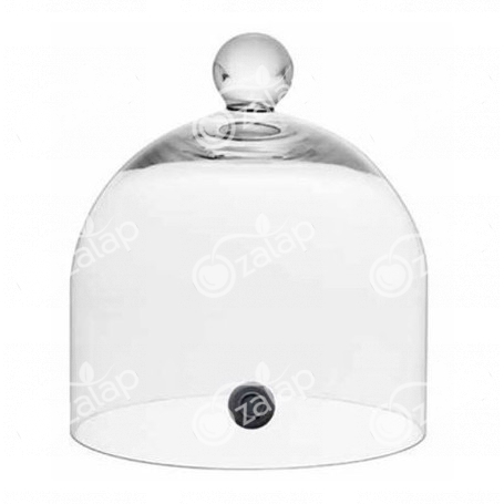 Sage campana in vetro con foro per affumicatura Ø cm.18 h.20