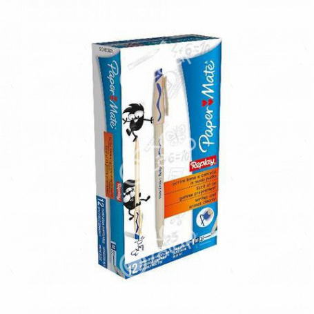 PAPERMATE BLISTER 2 PENNE REPLAY NEW BLU PEZZI 10