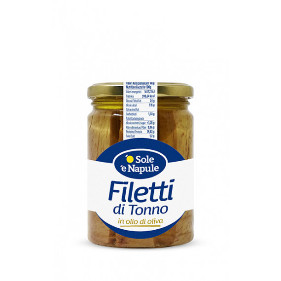Filetti di tonno yellowfin in olio di oliva (vetro) 6x460 millilitri